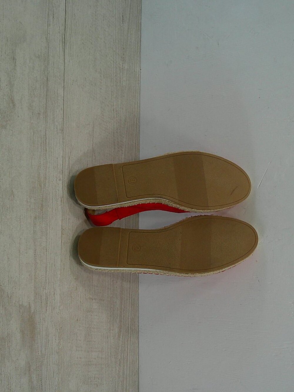 A New Day Irene Shoes Espadrille Slingback Closed Toe Comfort Red Flats Size 9 - Picture 11 of 11